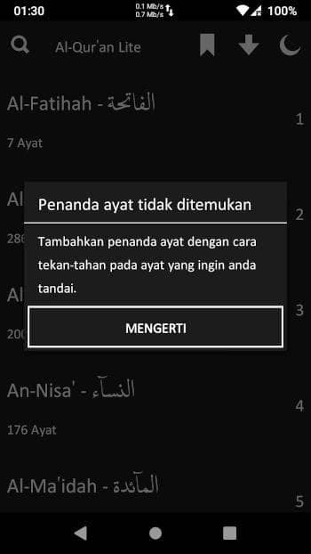 Скриншот 4 — Qur'an Lite