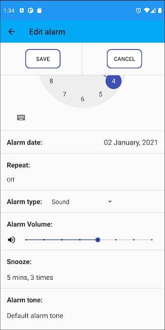 Скриншот 2 — Shake Alarm Clock