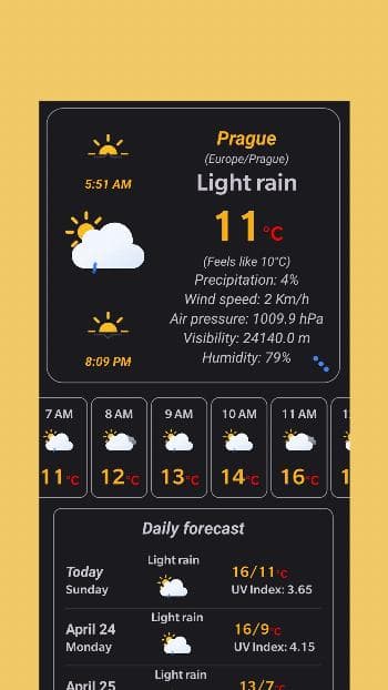Скриншот 1 — Weather