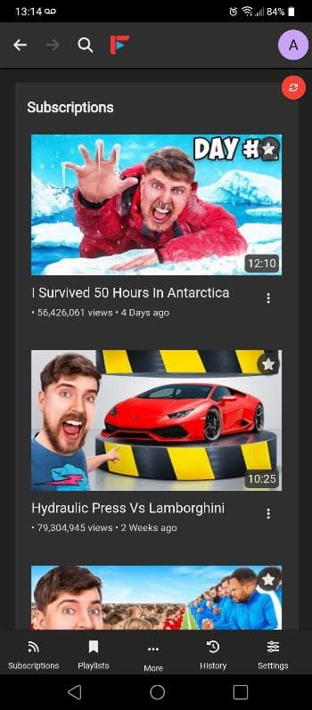 Скриншот 3 — FreeTube Android