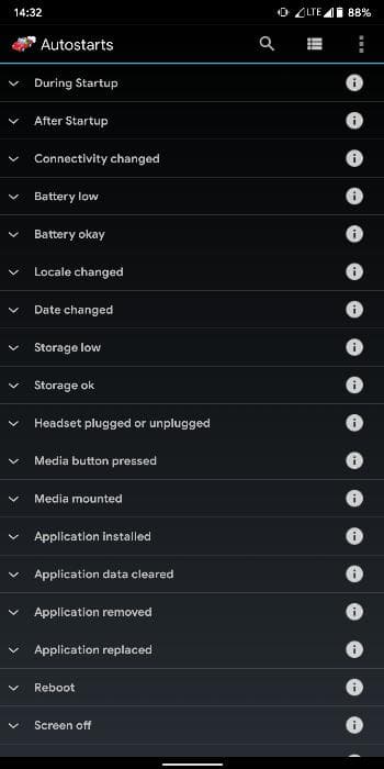 Скриншот 1 — Autostarts - Block apps from starting automaticall