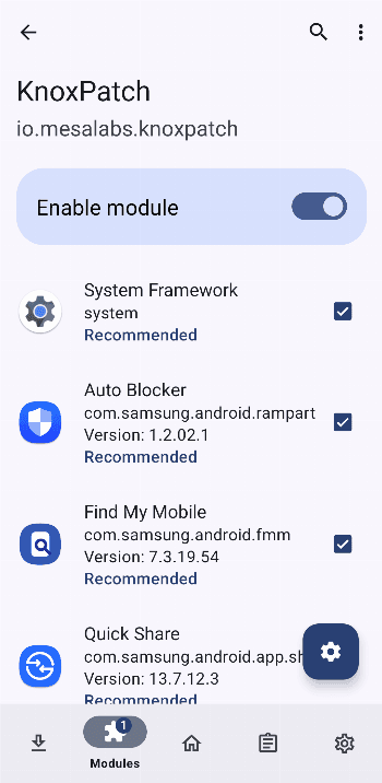 Скриншот 1 — KnoxPatch