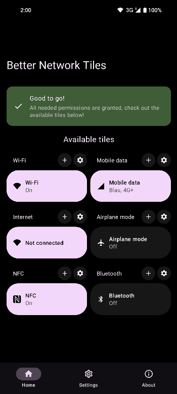 Скриншот 1 — Better Network Tiles