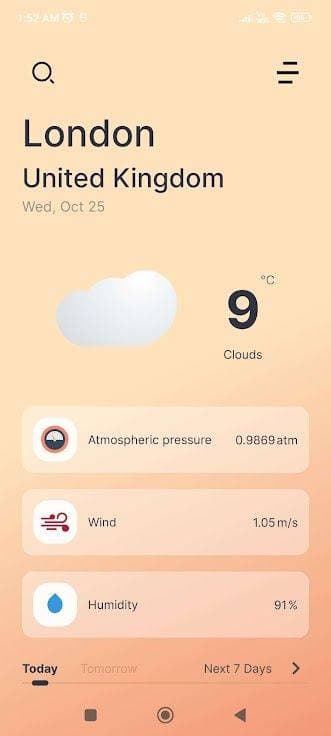 Скриншот 1 — Weathernaut