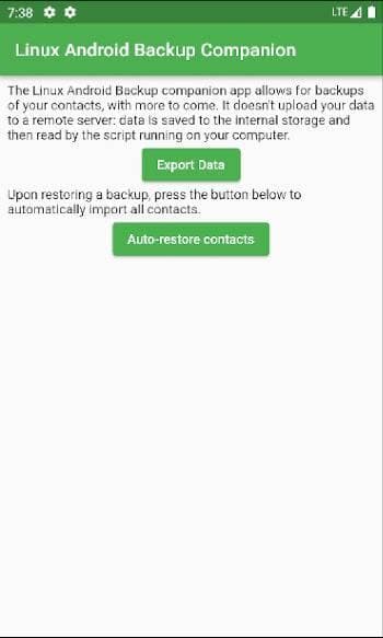 Скриншот 1 — Open Android Backup Companion