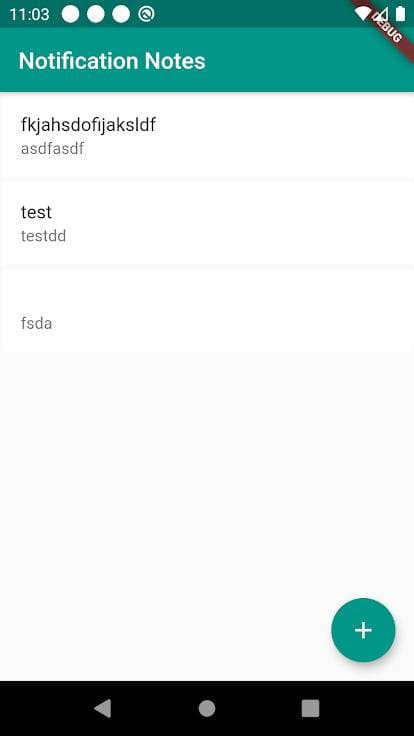 Скриншот 1 — Notification notes
