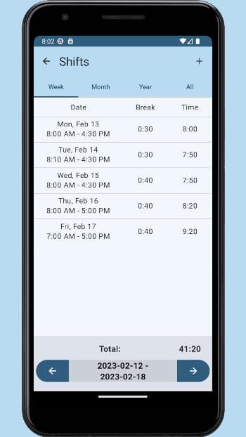 Скриншот 2 — Work Tracker