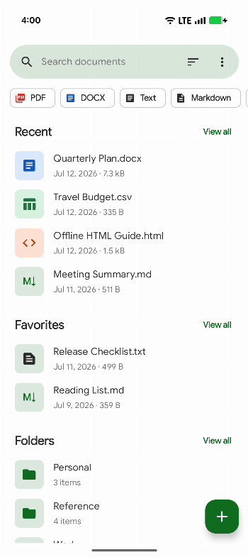 Скриншот 1 — Fossify Documents Beta