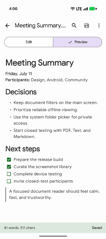 Скриншот 4 — Fossify Documents Beta