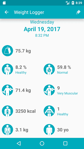 Скриншот 2 — Weight Logger