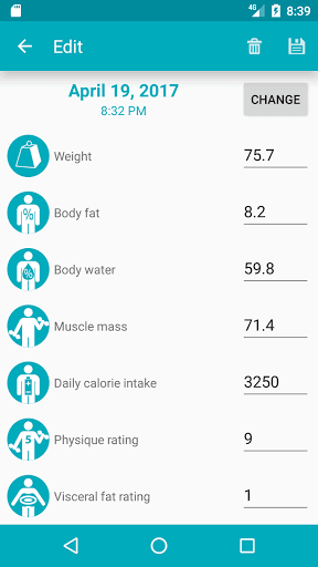 Скриншот 4 — Weight Logger