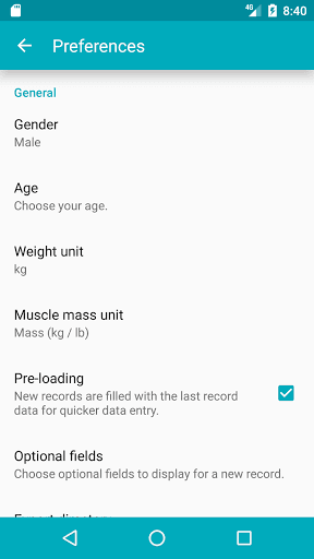 Скриншот 5 — Weight Logger