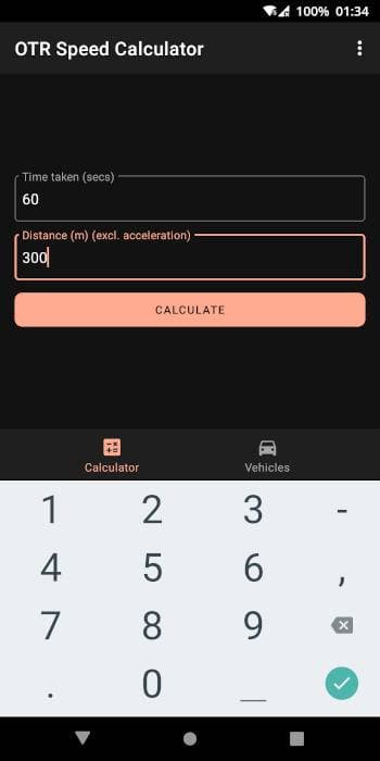 Скриншот 2 — OTR Speed Calculator
