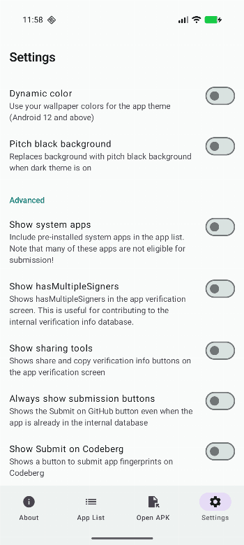 Скриншот 6 — Privacy Guides Verified Apps