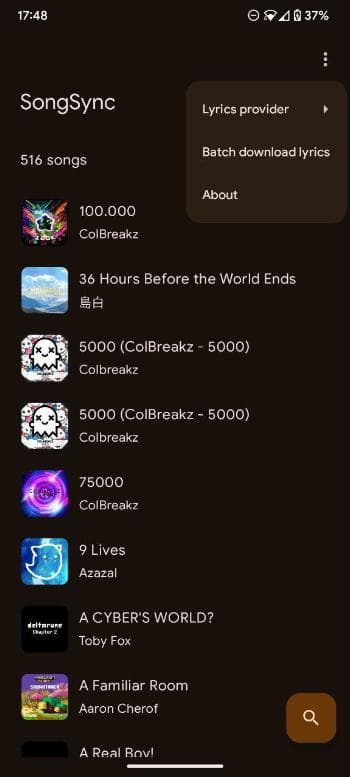 Скриншот 1 — SongSync