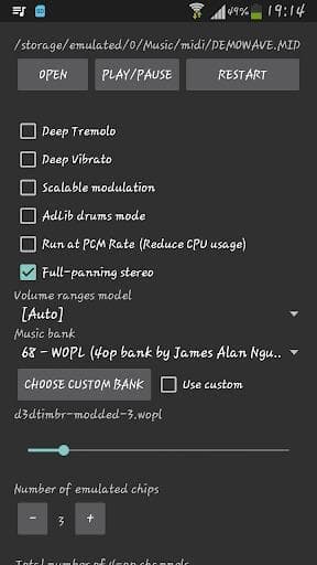 Скриншот 1 — ADLMIDI Player