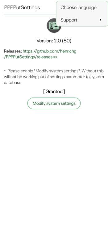 Скриншот 2 — PPPPutSettings
