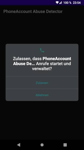 Скриншот 1 — PhoneAccount Abuse Detector