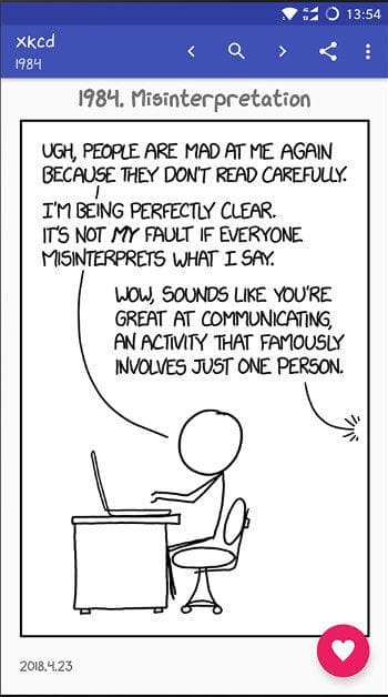 Скриншот 1 — xkcd - comics viewer