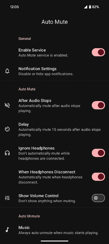Скриншот 1 — Auto Mute