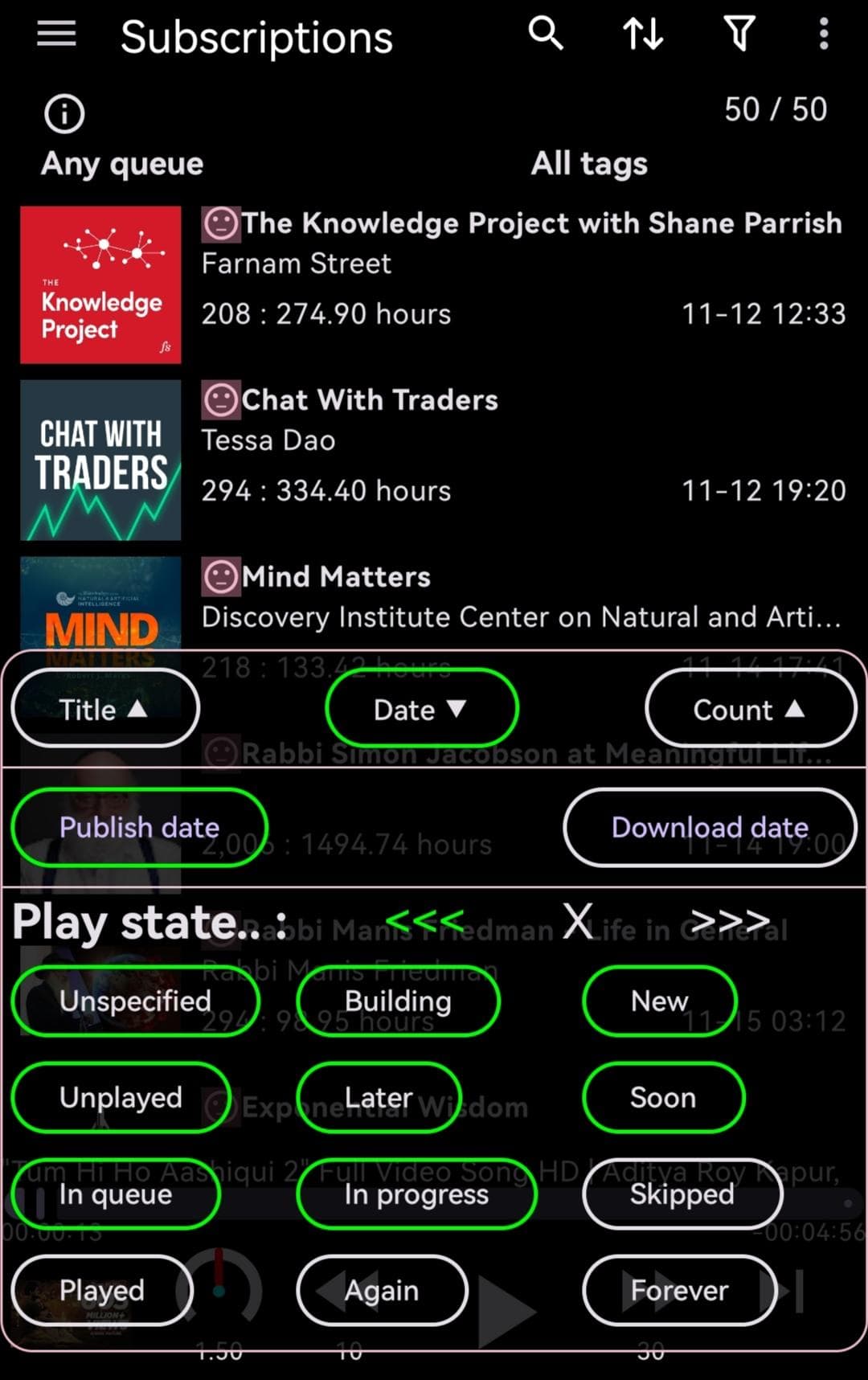 Скриншот 7 — UT.urn - YouTube facilitator for Podcini.A