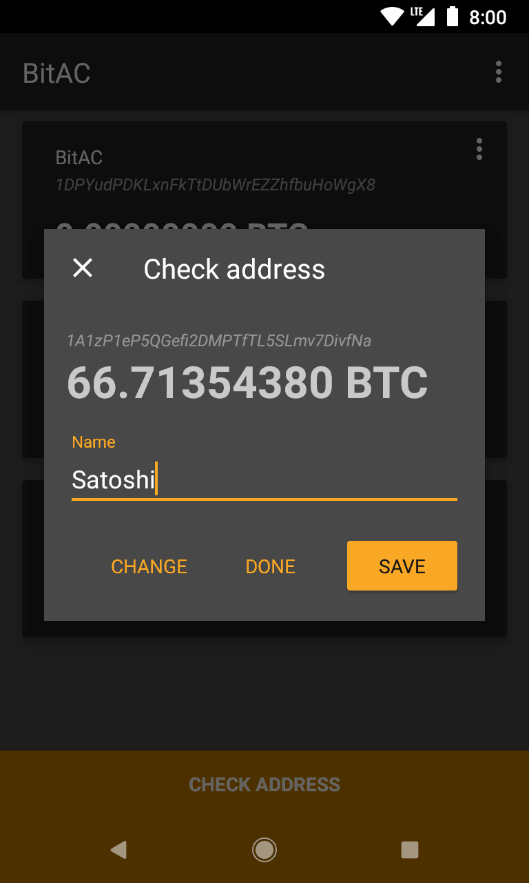 Скриншот 3 — BitAC - Bitcoin Address Checker