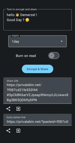 Скриншот 1 — Share Paste O2
