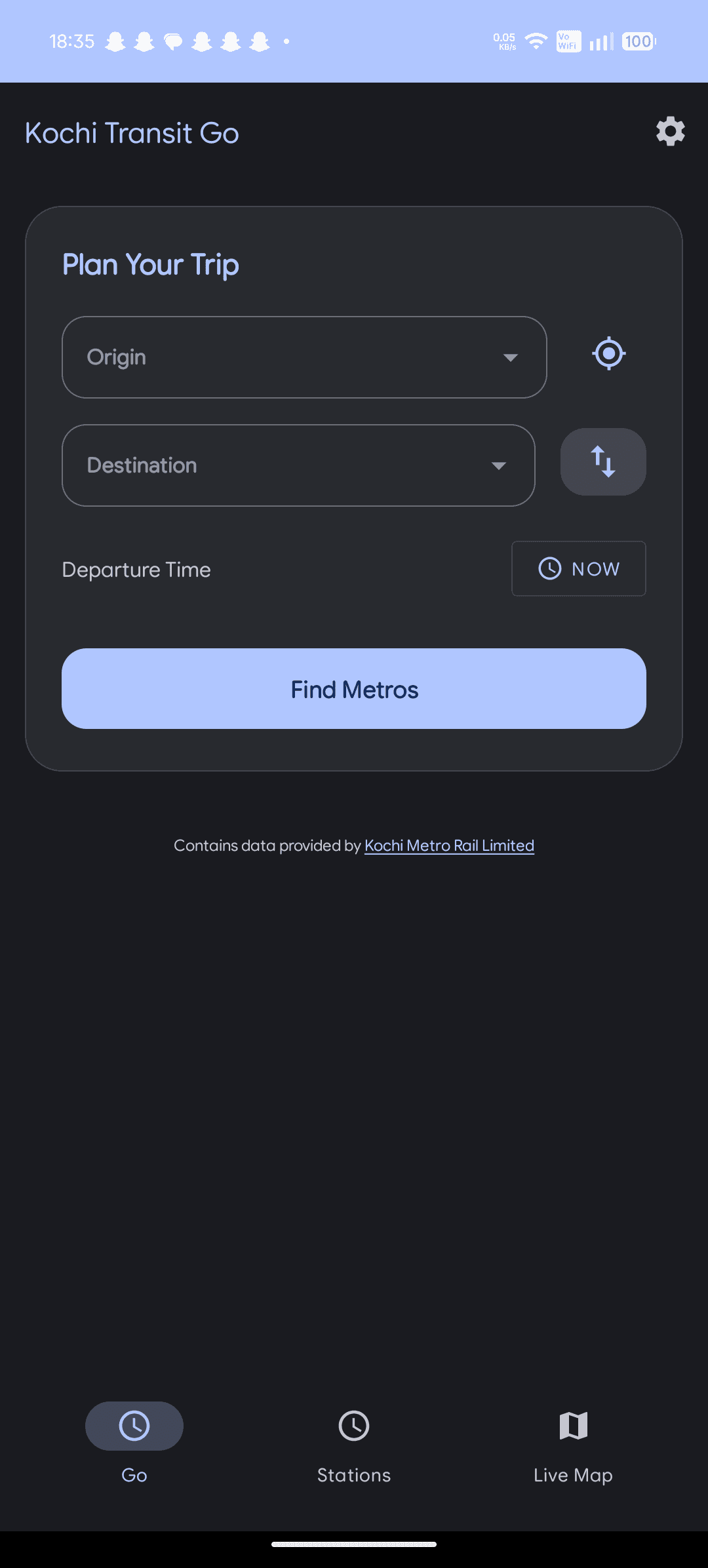 Скриншот 1 — Kochi Transit Go