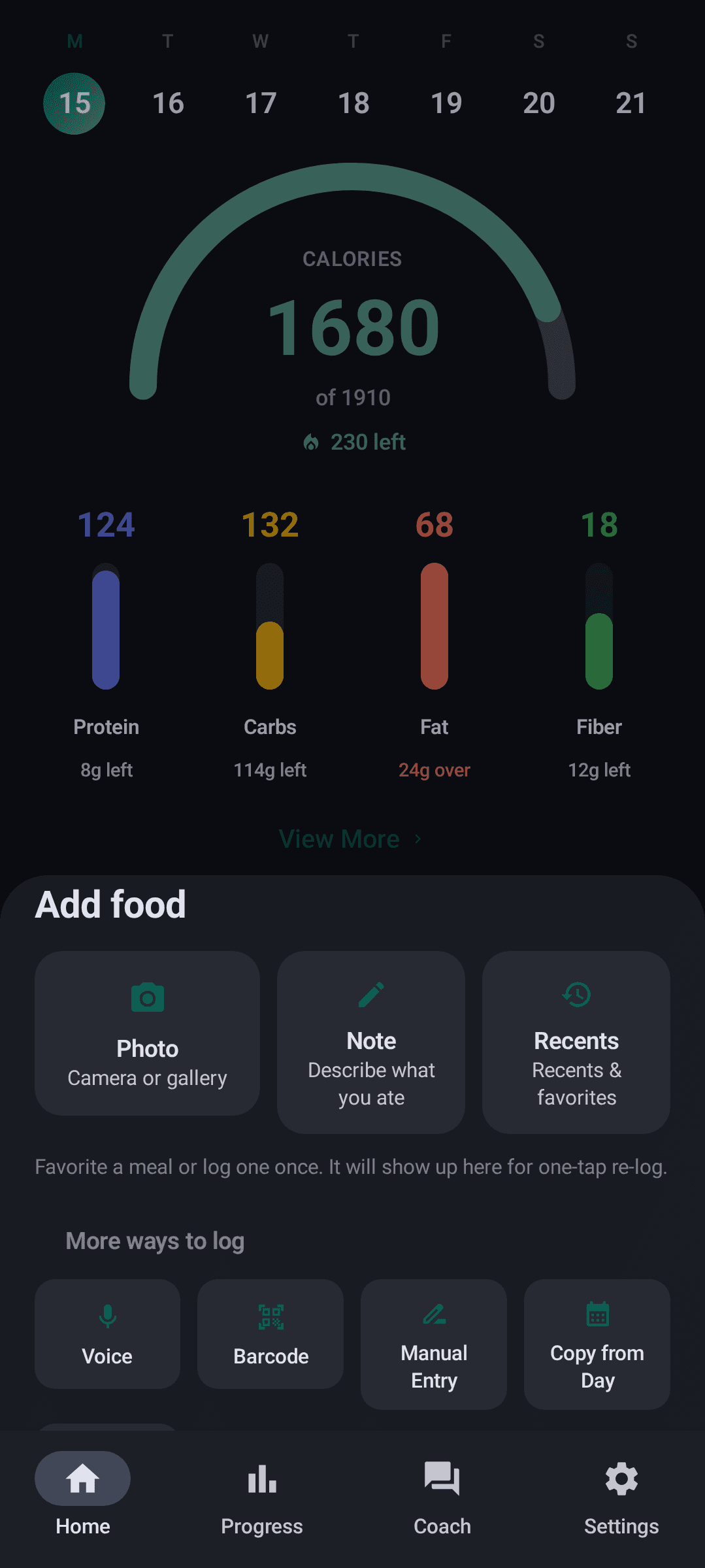 Скриншот 2 — Chompass - Calorie Tracker
