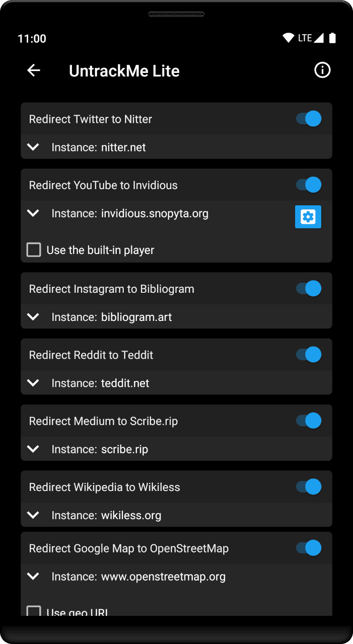 Скриншот 1 — UntrackMe Lite