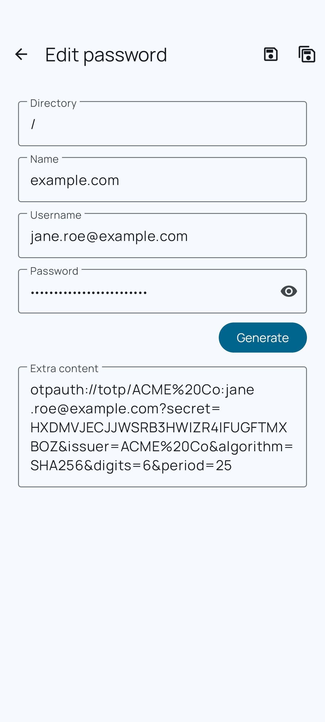 Скриншот 5 — Password Store (Passkey Edition)
