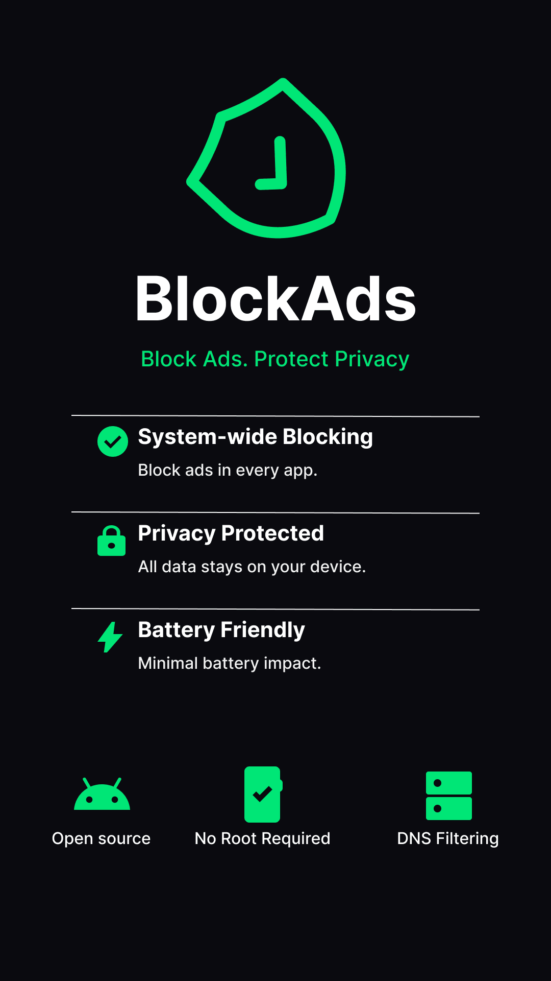 Скриншот 1 — BlockAds: Clean Internet