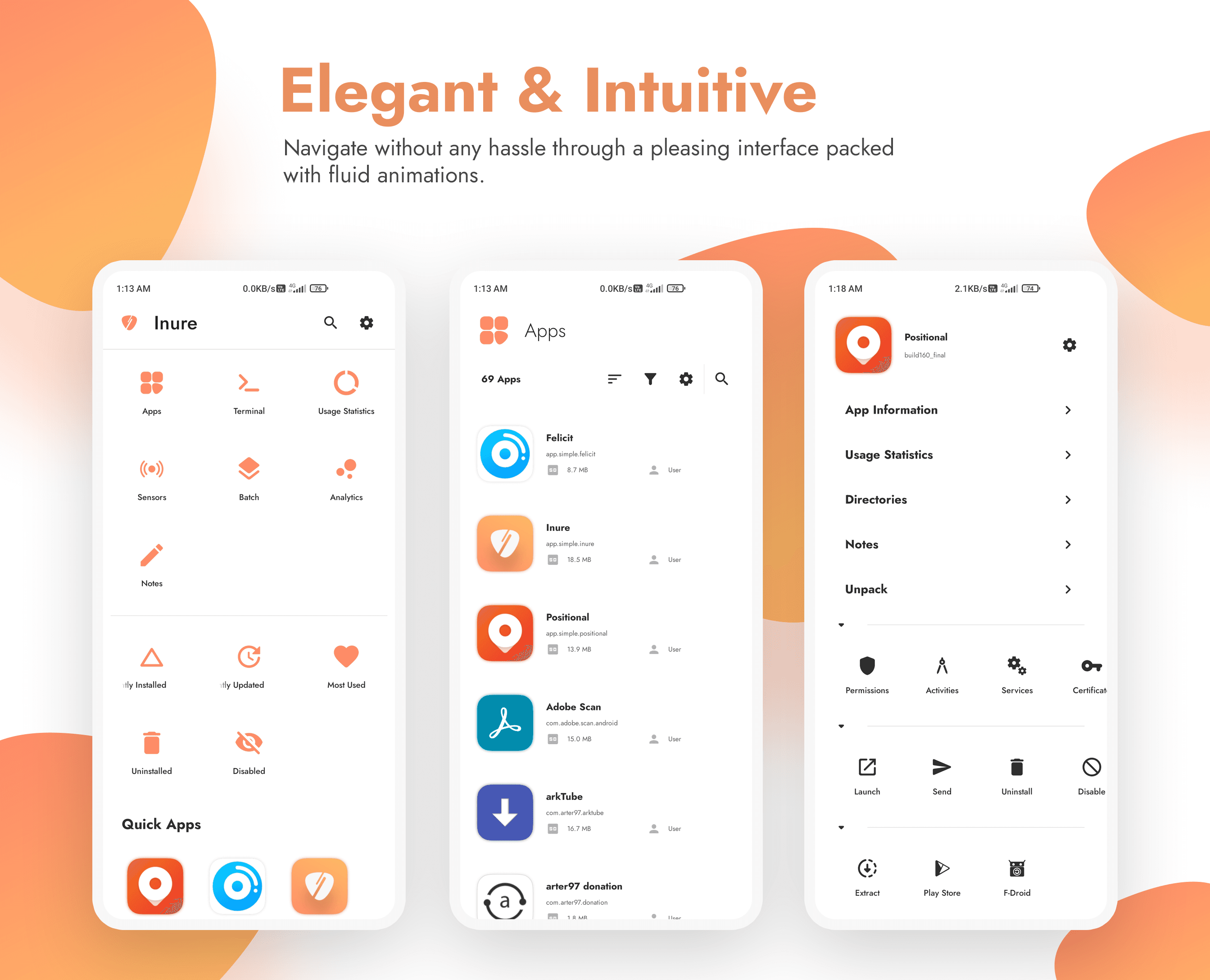 Скриншот 2 — Inure App Manager (Trial)