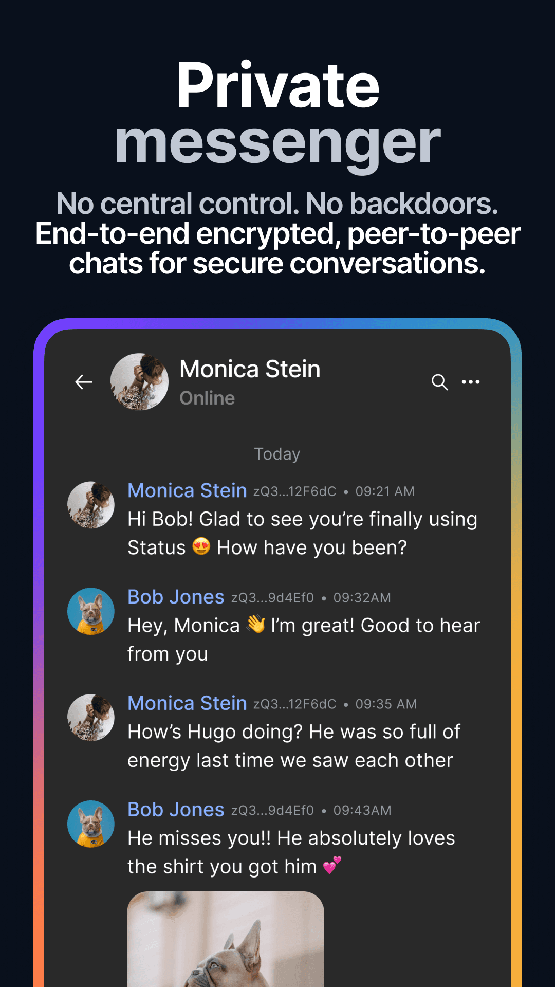 Скриншот 3 — Status - Chat, Wallet, Browser
