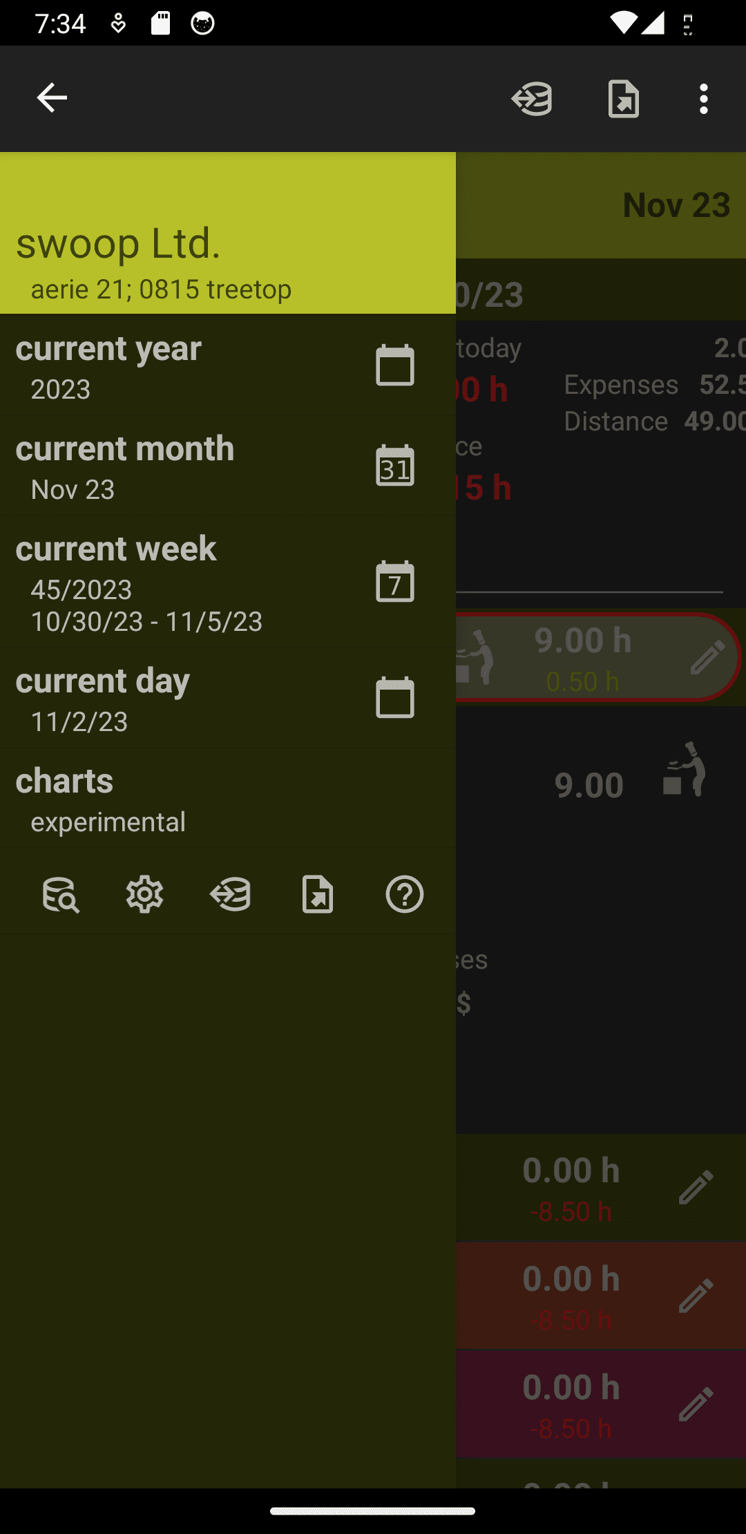 Скриншот 7 — Working Time Account