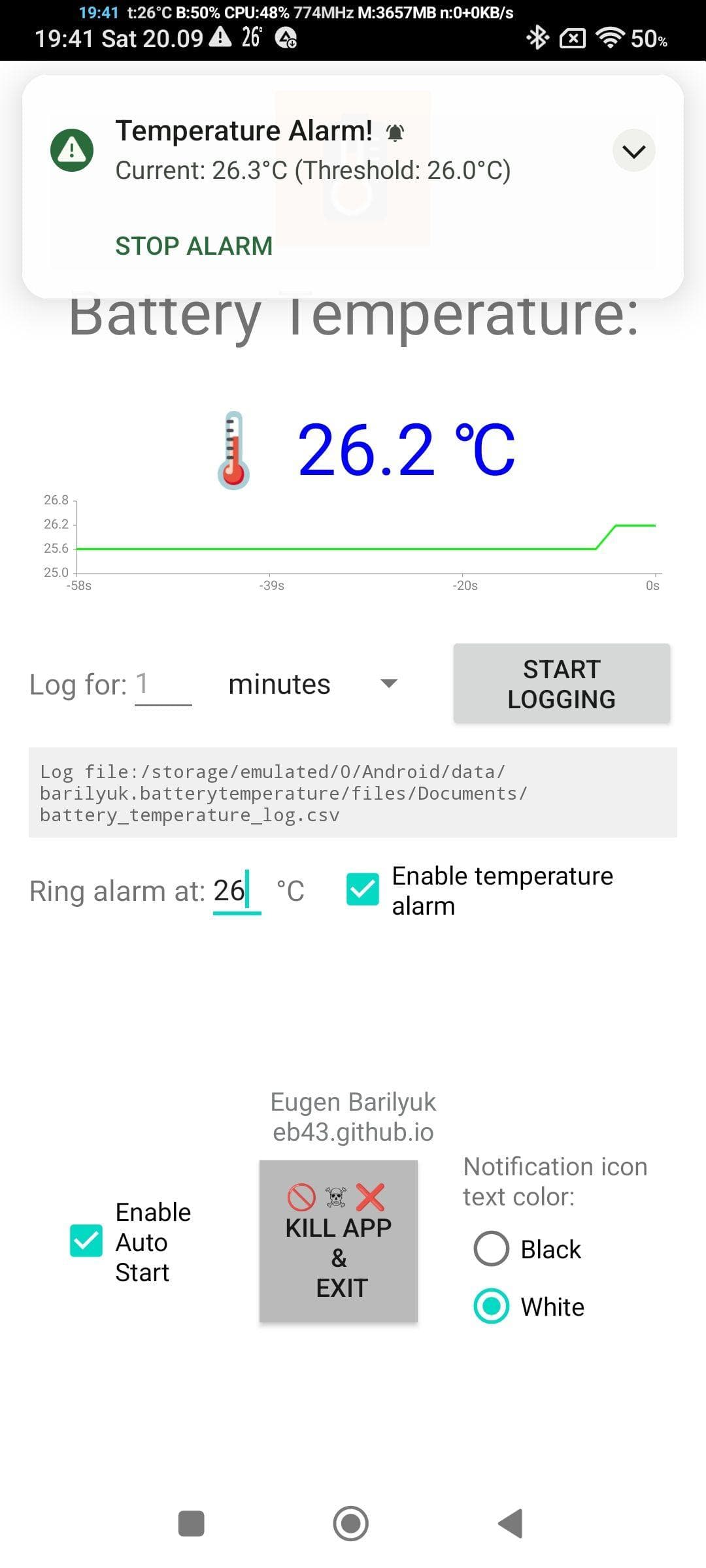 Скриншот 3 — BatteryTemperatureDisplay