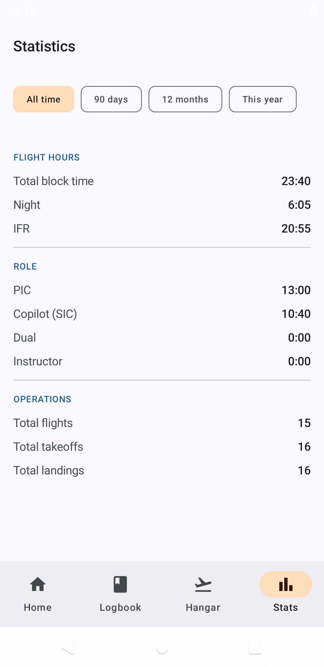 Скриншот 4 — YAPL — Yet Another Pilot Log