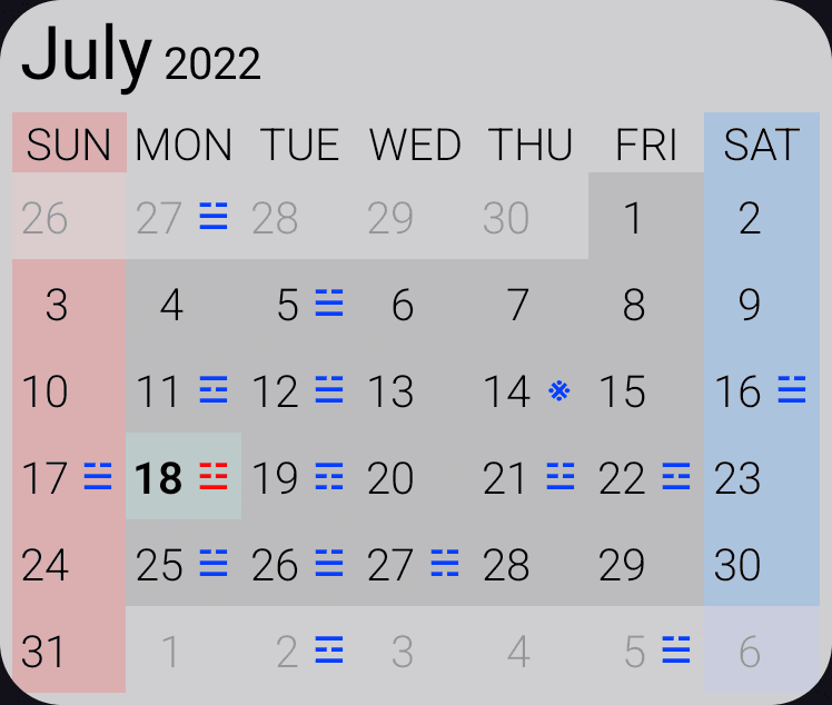 Скриншот 4 — MinCal Widget