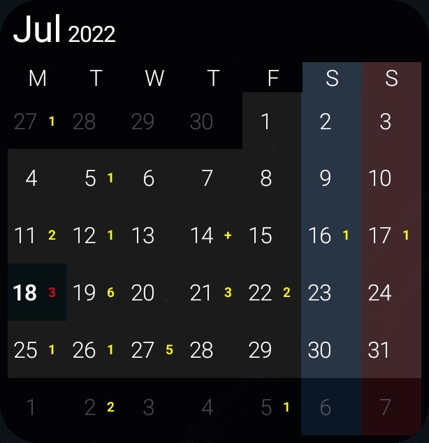 Скриншот 5 — MinCal Widget