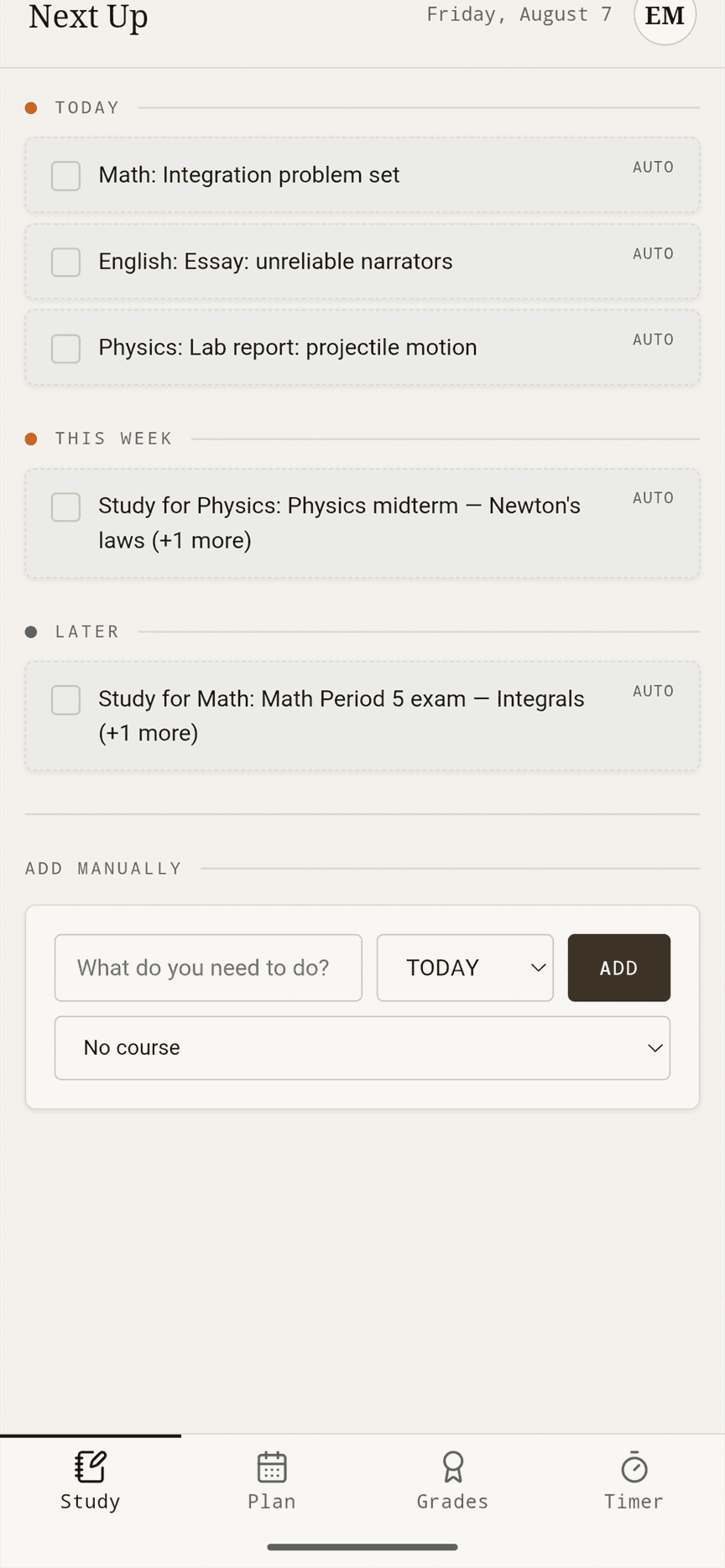 Скриншот 1 — StudyDesk