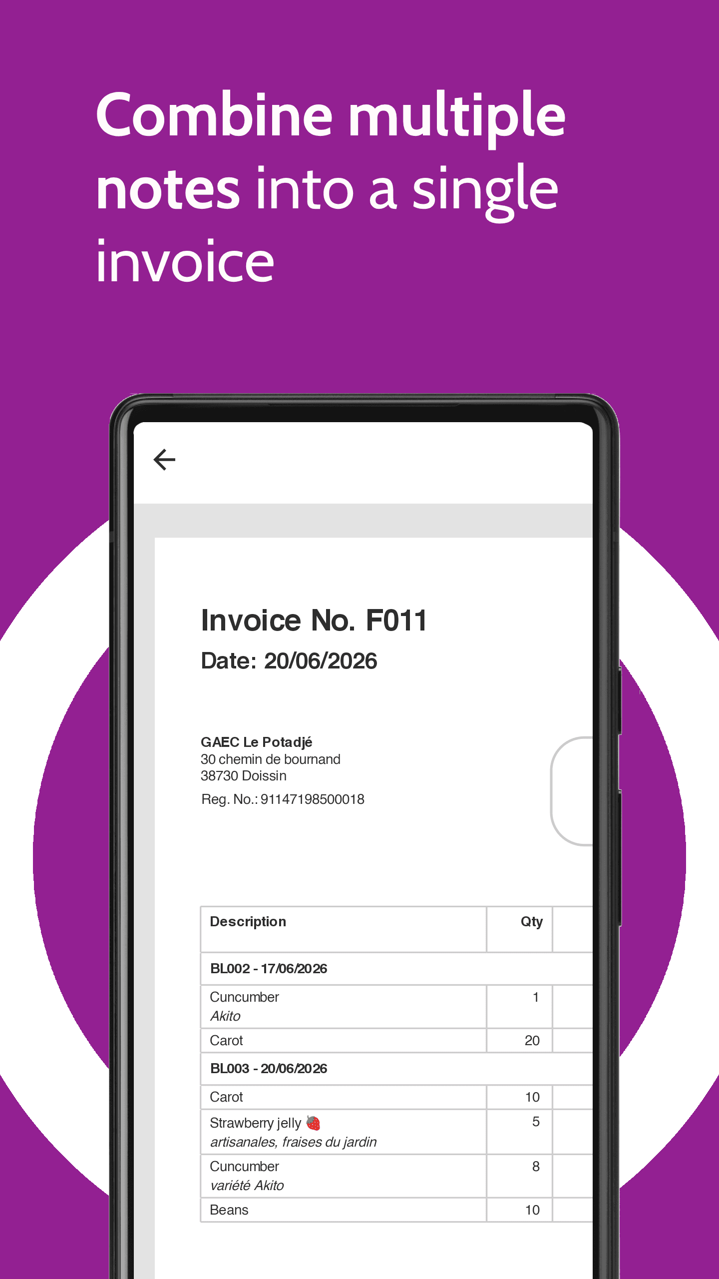 Скриншот 2 — invoice, quote, delivery note