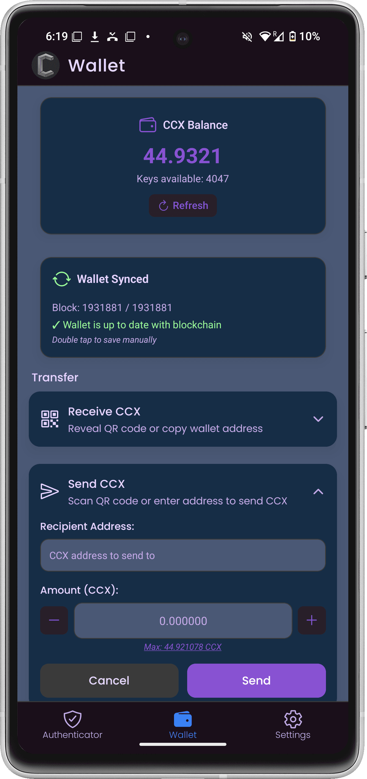 Скриншот 4 — Conceal Authenticator