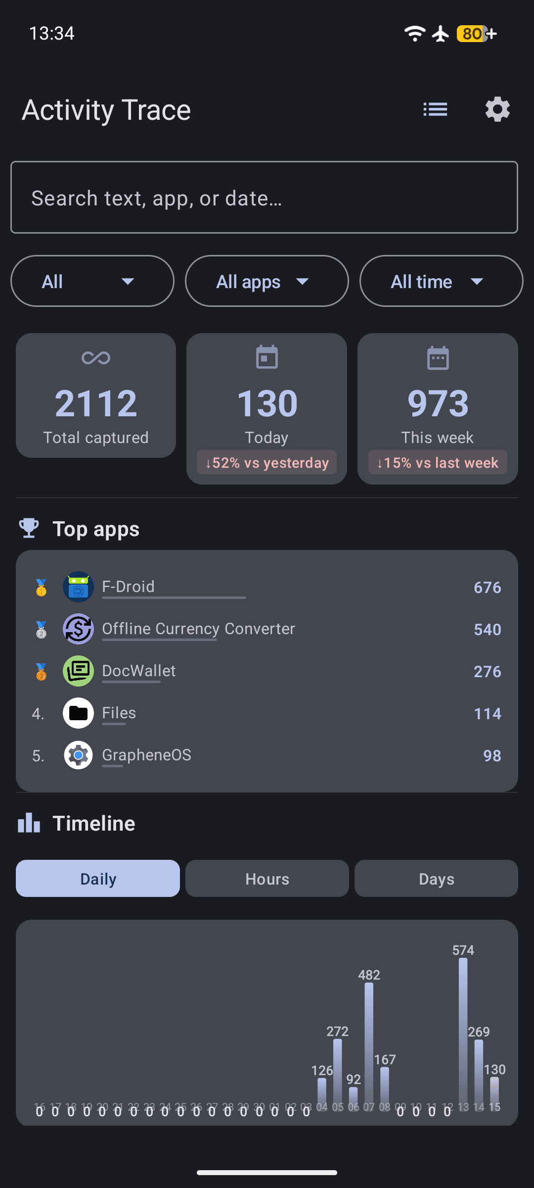 Скриншот 2 — Activity Trace