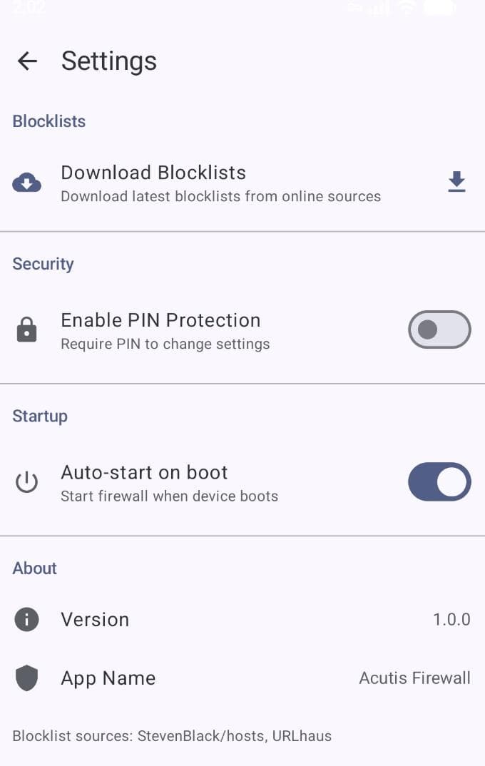 Скриншот 4 — Acutis Firewall