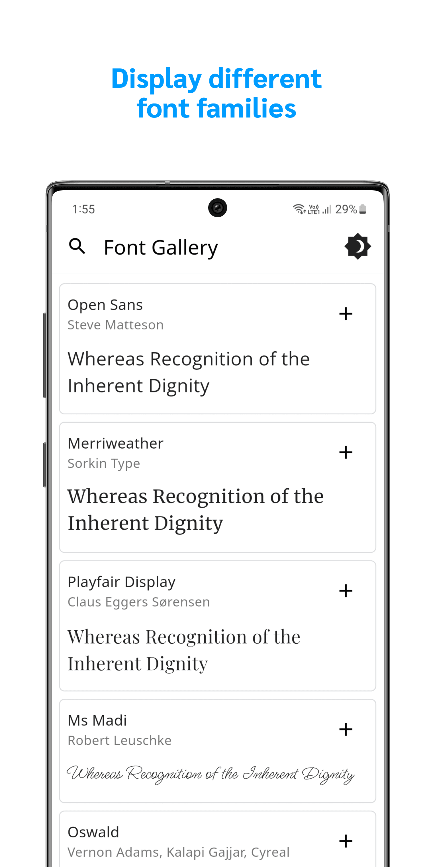 Скриншот 1 — Font Gallery