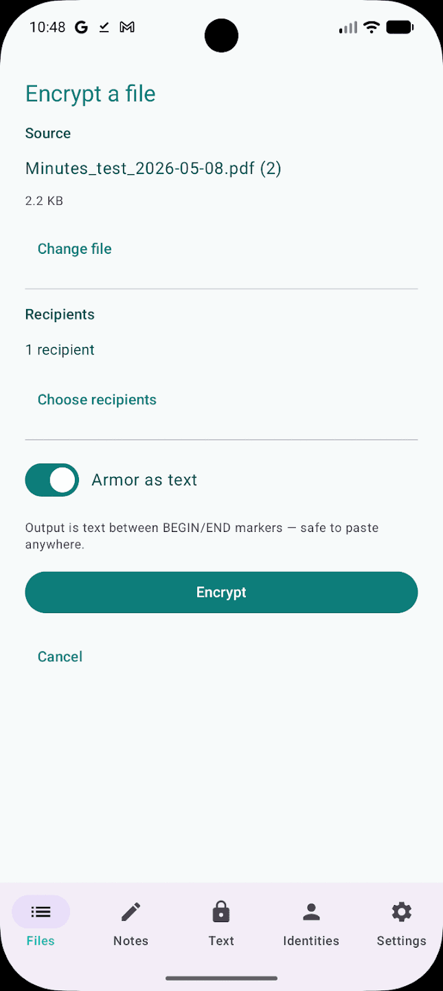 Скриншот 3 — AgePony: Encrypt & Sign