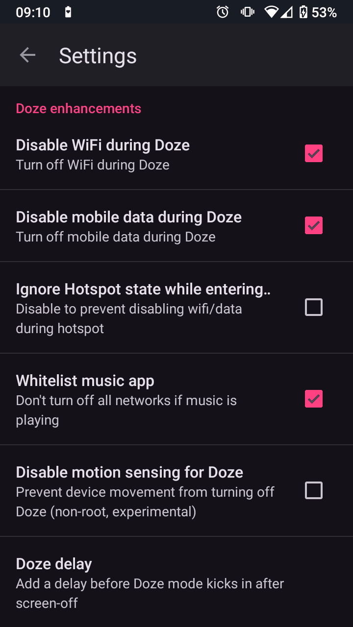 Скриншот 2 — EnforceDoze