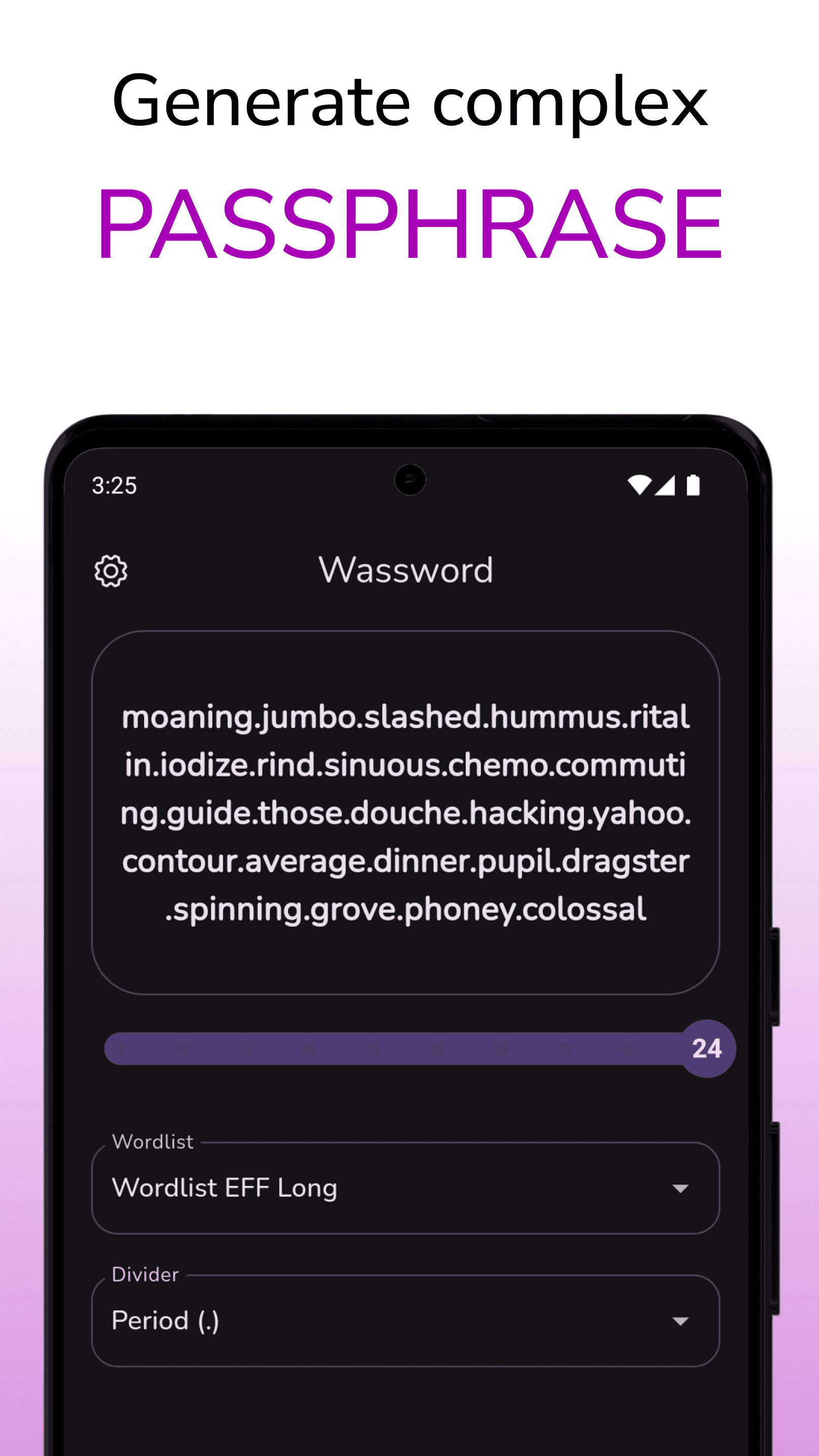 Скриншот 2 — Wassword - Wonderful Password Generator