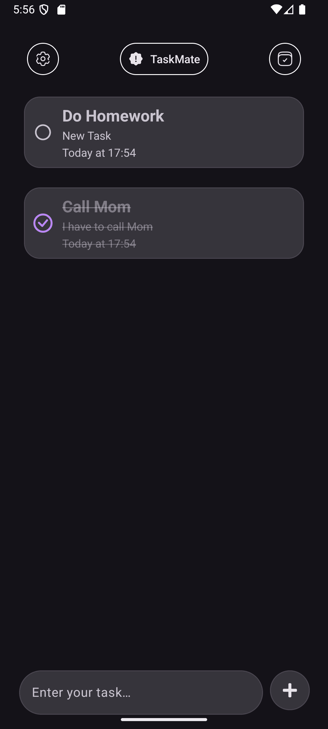 Скриншот 2 — TaskMate - Minimal Productive Task Manager