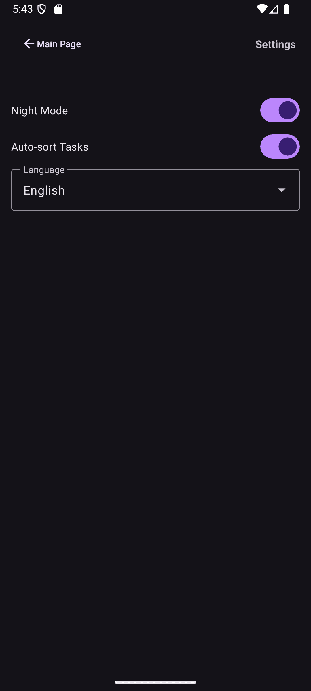 Скриншот 3 — TaskMate - Minimal Productive Task Manager